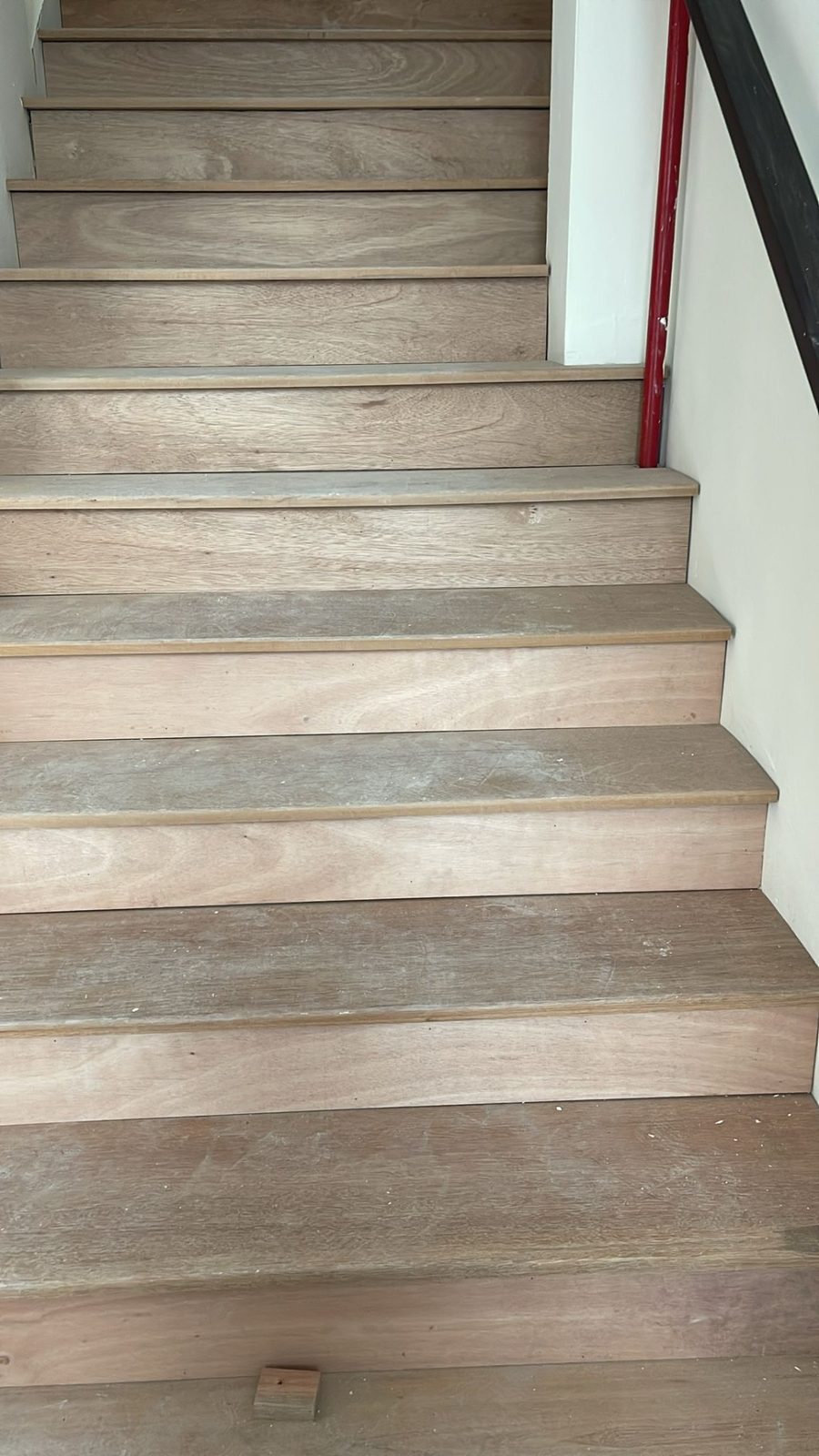 Ann Siang Road heritage pre-war house — sanded and varnished timber floors and staircase step extension carpentry works